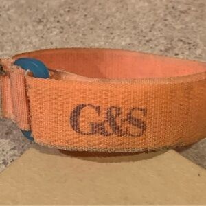 VERY RARE Vintage G&S Orange Velcro Bracelet